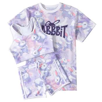 
Children's swimsuit girls 2025 new split three-piece set