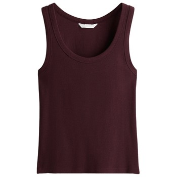 
HM women's suspender 2025 summer new ribbed round neck slim and comfortable inner vest 1257593