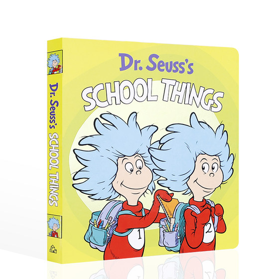 英文原版Dr. Seuss's School Things苏斯博士学校的事情低幼儿童英语启蒙认知图画书绘本撕不烂纸板书Random House Books正版进口