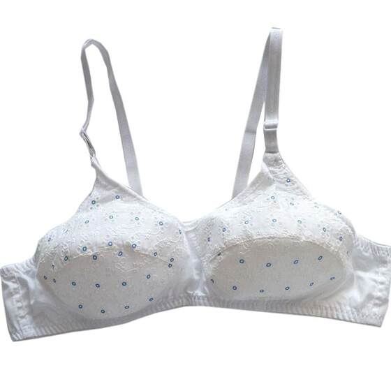 5 pieces of cotton cloth, floral, thin, steel ring -free, sweat -absorbing, sweat -absorbent pregnant woman girl AB small cup bra