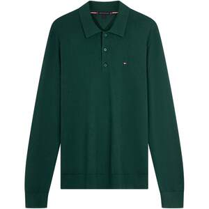 
Tommy autumn and winter men's silk cashmere blended business casual solid color POLO collar bottoming sweater sweater