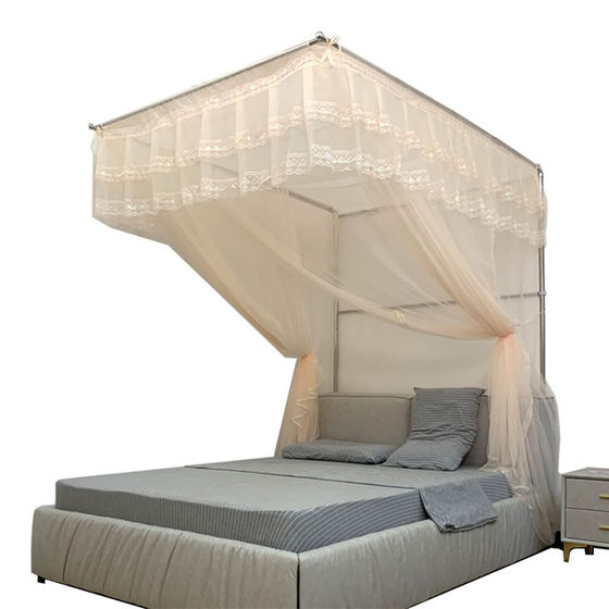 
Mosquito net household lifting telescopic model floor-mounted and installation-free encrypted bracket rod 1.5m1.8m 2025 new mosquito net