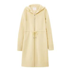 OVV autumn and winter new women's sports casual sense of pumping rope, waist hood, long coat
