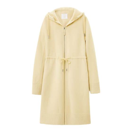 OVV autumn and winter new women's sports casual sense of pumping rope, waist hood, long coat
