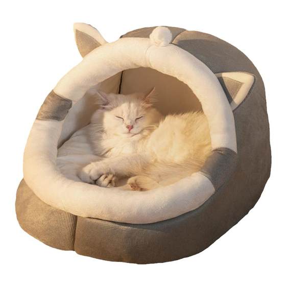 
Cat nest thickened in winter, warm in winter, universal for all seasons, closed cat sleeping nest, winter cat bed, kitten safe nest