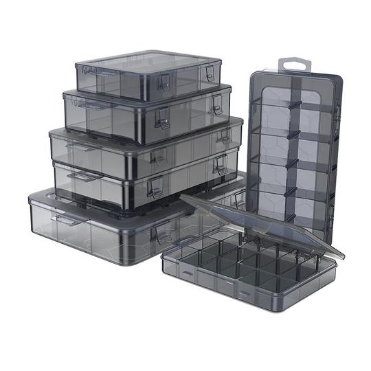 Small Components Storage Comex Parts Box - Transparent Plastic Organizer for Screws & Small ...