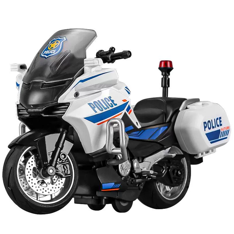 大号1:10国宾摩托车模型铁骑警车仿真合金机车男孩110警察车玩具