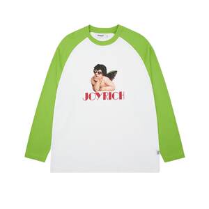 
JOYRICH American street angel print loose casual raglan long-sleeved 25 spring and autumn T-shirts for men and women