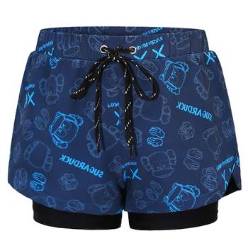 Children's anti -embarrassing double -layer quick -drying breathable swim trunks