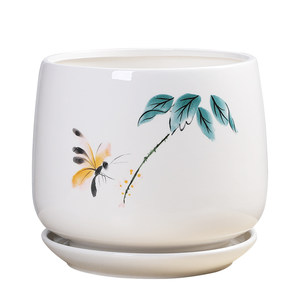 Nordic Simple Pot Ceramic Ceramics Clear Creative Creative Black and White Personalized Large Large Turbus Home Balcony