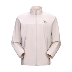
[Cordula] Camel Outdoor Soft Shell Stand Collar Jacket Men's 26 Spring Wear-Resistant Water-Repellent Sports Hiking and Mountaineering Clothing