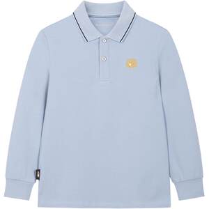 
Hush Puppies children's clothing boys' polo shirt spring and autumn new big children's casual T-shirt children's sports lapel long sleeves