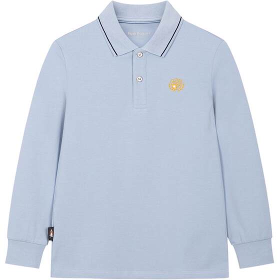 
Hush Puppies children's clothing boys' polo shirt spring and autumn new big children's casual T-shirt children's sports lapel long sleeves