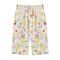 Yu Zhaolin Pajama Pants Women's Summer Thin Cotton Silk Cropped Pants Summer Man-made Cotton Home Pants Casual Air Conditioning Pants
