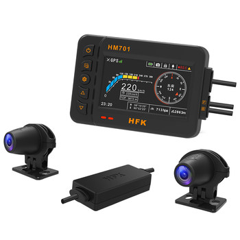HFK motorcycle recorder night vision front and rear dual lens