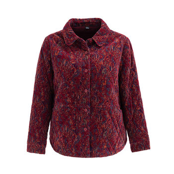 
Middle-aged and elderly women's pure cotton corduroy short cotton coat