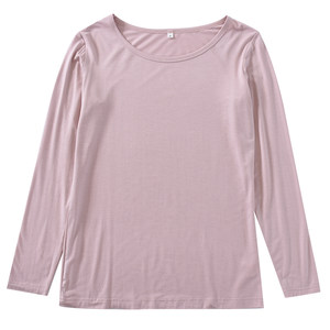 
New Modal Women's Autumn Clothes Thin Round Neck Solid Color Slim Long Sleeve Base Shirt Single Top Thermal Underwear