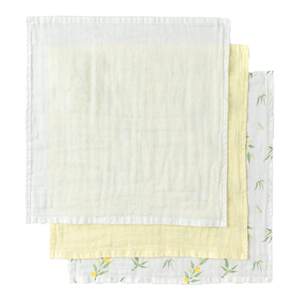 
Balabala baby products baby gauze towel newborn saliva towel three-pack pure cotton face wash anti-vomiting milk towel
