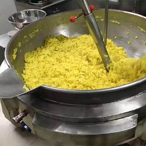 
Large commercial chili sauce mixing wok, semi-automatic planetary mixing wok, school canteen cooking machine