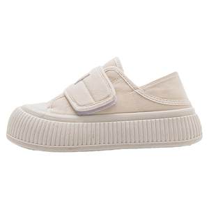 
Big mouth monkey one-foot Velcro canvas shoes women's shoes 2026 spring new white shoes soft sole non-slip pregnant women's shoes