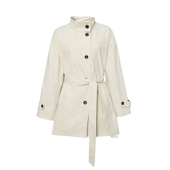 
Shifanli British style stand collar lace-up windbreaker 25 autumn loose and cool outdoor jacket Eveli outlet store