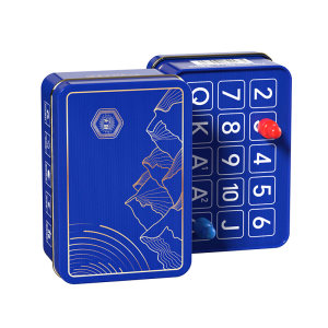 
掼圣 four-color egg-breaking playing card tin box with score, slender PVC plastic, waterproof, fold-resistant and high-value