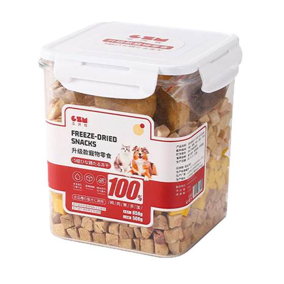 
Freeze-dried chicken pellets cat snacks 500g pet reward snacks cat family bucket dog chicken breast into kitten food