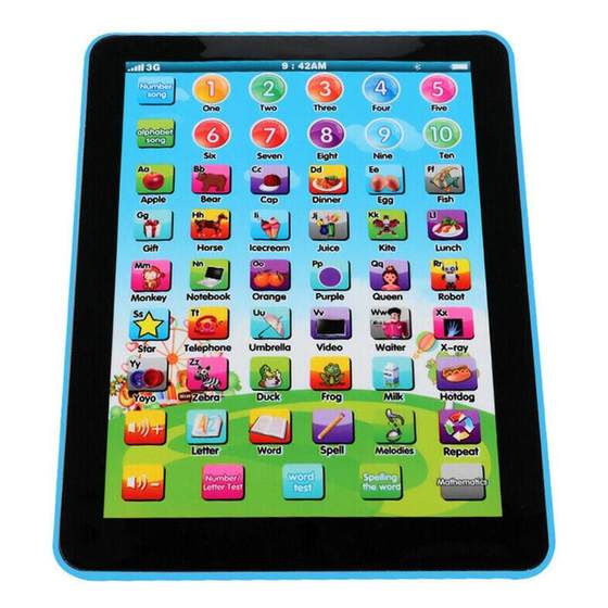 Mini Baby English Educational Learning Toys Laptop Tablet Le