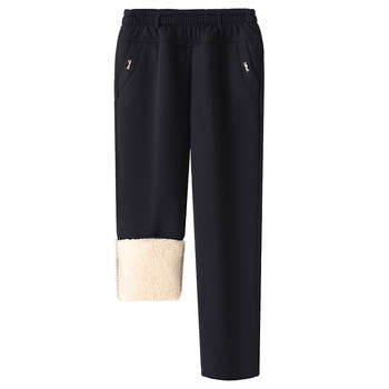 Mom pants plus velvet thick winter wearing cotton pants
