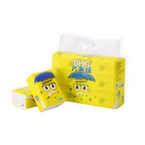 
Big Sea Monster Wanzhong tissue paper 6 packs/tissue paper 5-layer household 80-pump raw wood pulp without fluorescent agent and water wettable