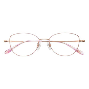 New Chinese-style pure titanium myopia glasses for women can be equipped with ultra-light cat-eye frames without makeup and small anti-blue light frames