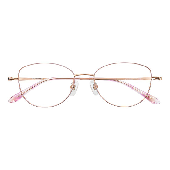 New Chinese-style pure titanium myopia glasses for women can be equipped with ultra-light cat-eye frames without makeup and small anti-blue light frames