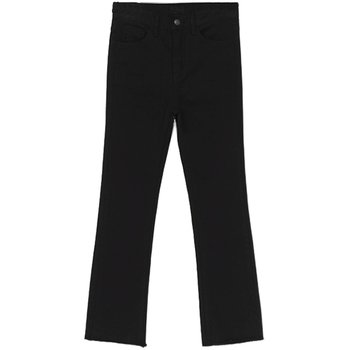 
Black micro-flare pants for women in autumn and winter for petite women