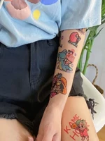 Водостойкие тату наклейки, мультяшная наклейка, милое поролоновое детское тату на руку, расширенные наклейки на руку, изысканный стиль