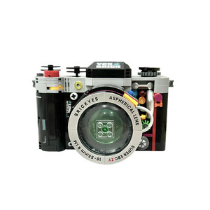 
Bros Block domestic building block camera retro film camera creative model ornament assembly toy gift