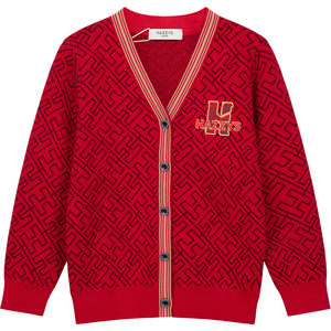 
hazzys Haggis children's clothing boys sweater 2026 spring new sweater cardigan knitted top