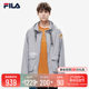 FILA x MIHARA斐乐连帽外套男2022秋季时尚休闲宽松梭织上衣