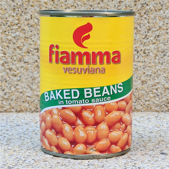 400g意大利进口火山茄汁焗豆罐头已熟黄豆即食FIAMMA BAKED BEANS