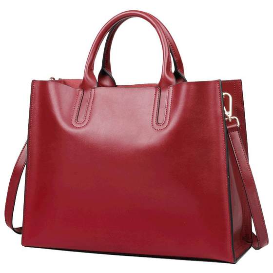 
Lightweight large-capacity bag women's genuine leather handheld tote large bag commuter computer bag business women's bag women's briefcase