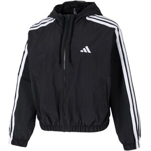 
adidas Adidas Women's Three Stripes Sports Running Loose Hooded Jacket JZ2162