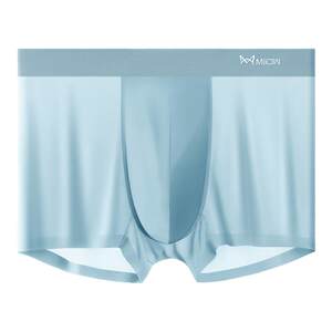 Cat Man Ice Silk Men's Underwear Summer Thin Style Traceless Flat Corner Men's Antibacterial Youth Sports Breathable Four Corner Shorts