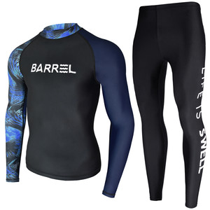 
Korean men's swimsuits, long-sleeved diving suits, tops, sun protection, quick-drying swimsuit, jellyfish suit, surfing suit, snorkeling suit
