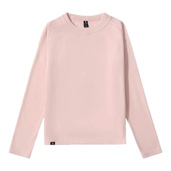 
Camel outdoor fleece jacket for women in spring and autumn plush long-sleeved T-shirt fleece top for men anti-static round neck sweatshirt