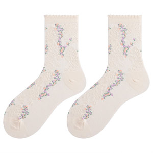 The socks that can get the ball ethnic style small floral female socks
