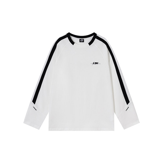 
FORNINES printed long-sleeved T-shirt men and women loose sports sweatshirt trendy brand spring and autumn American casual base shirt