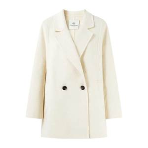 
Qiushui Yiren's temperament medium-length double-sided woolen jacket 2025 autumn and winter new 100% wool loose coat