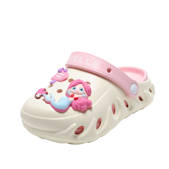 
Belle children's shoes 26 spring and summer new products for boys and girls lightweight non-slip cartoon beach shoes toe-toe anti-collision baby hole-in-the-wall shoes