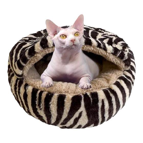 Hairless cat Sphinx cat nest in winter warm closed cat sleeping bag security shell nest can drill cat bed
