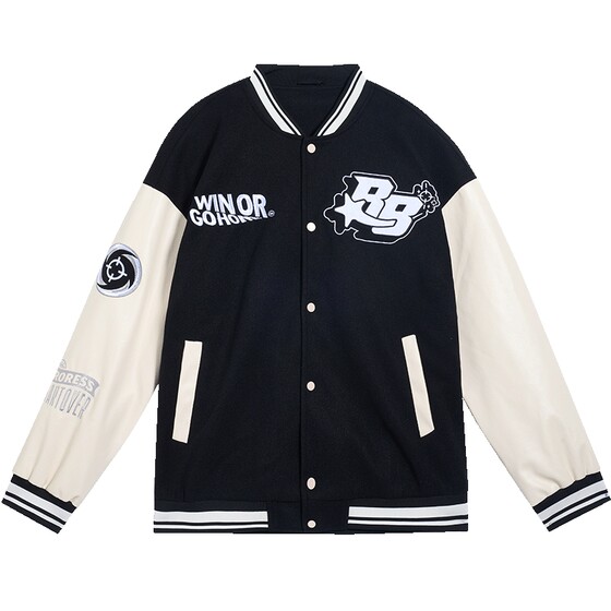 
The correct American baseball uniform for autumn and winter couples, the same warm and thickened jacket, trendy and fashionable velvet cotton jacket