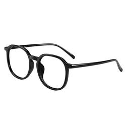 Black Frame Glasses Frame Myopia Can Be Matched With Men's Trendy Large Frame No Degree Female Plain Light Frame Anti-blue Light Radiation Goggles
